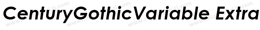 CenturyGothicVariable ExtraBold字体转换
